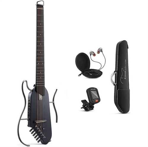 Donner HUSH-I silent western-guitar pakke - Black