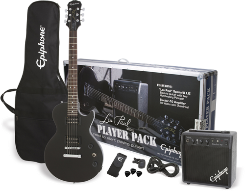 Epiphone guitarpakke - Les Paul Player Pack, Ebony