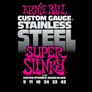 Ernie Ball EB2248, Super Slinky (Stainless Steel) Ekstra Slinky