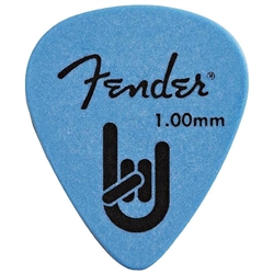 Fender 351 Rock On Pickpack plektre. 12stk 1.00mm Heavy i Blå