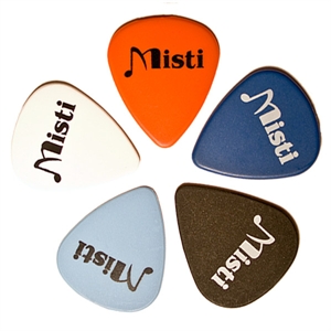 Misti Medium plektre 5 stk. i pose. Medium - Red 0.85mm