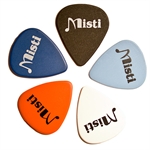 Misti Medium Heavy plektre 5 stk. i pose. Heavy - Black 1.00mm