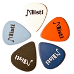 Misti Medium Light plektre 5 stk. i pose. Medium Light White 0.75mm