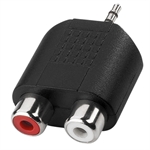 Monacor NTA-106 stereo adapter 2,5mm minijack til 2xRCA 
