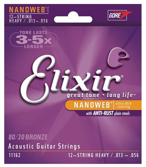 Elixir Nanoweb 80/20 Bronze - Acoustic Heavy 12-str. 013-56