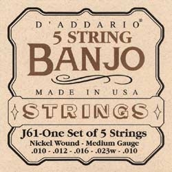 D`addario banjo strenge - model J61
