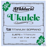 D'addario EJ87S T2 Titanium Sopran - Ukulele strenge